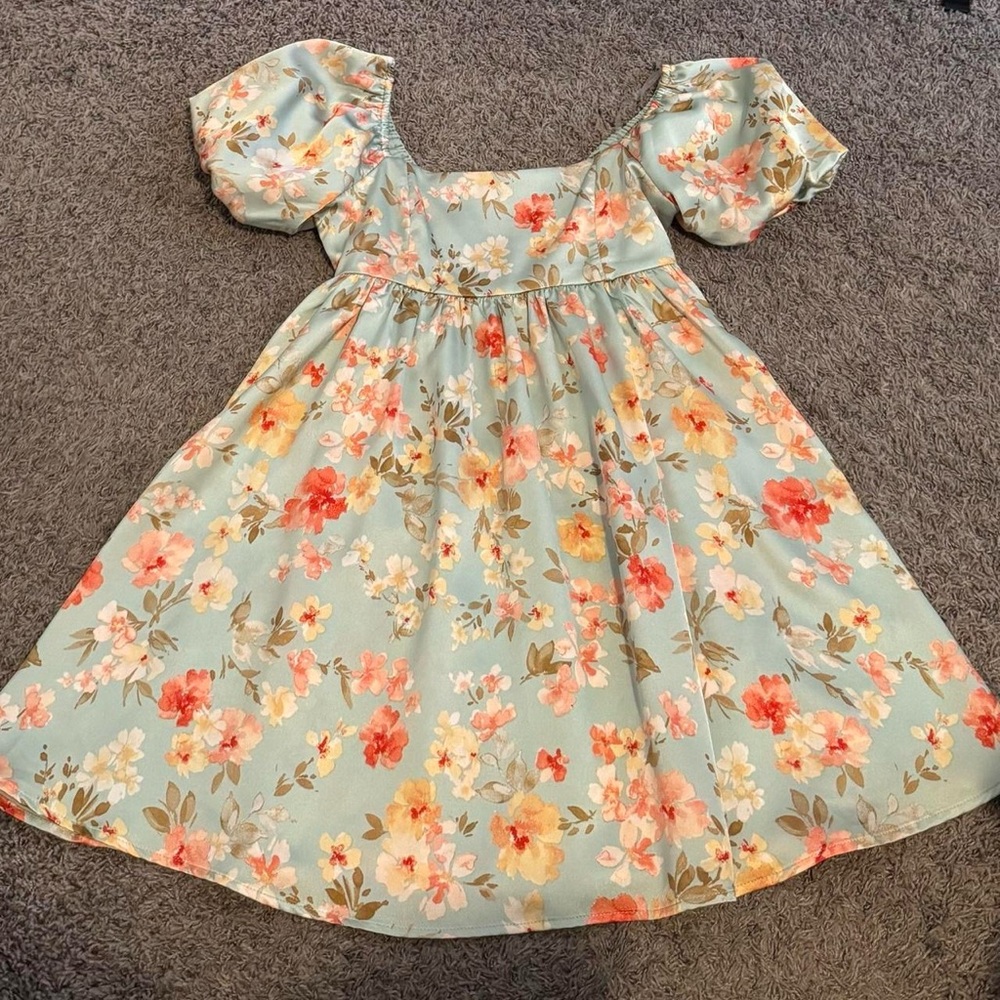 Floral Puff Sleeve Dress